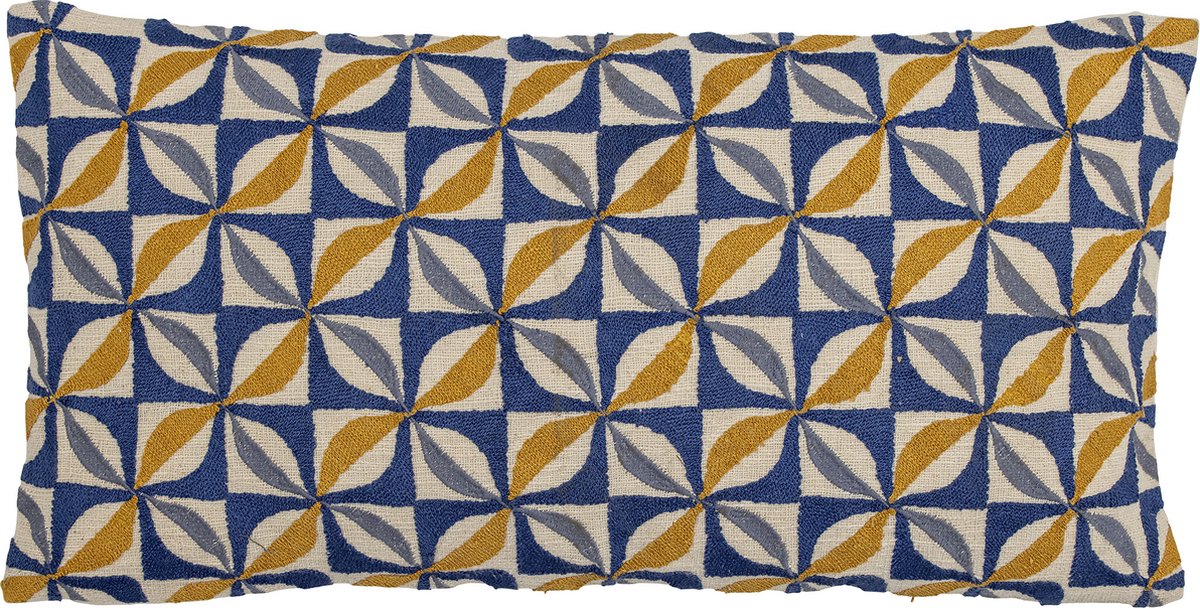Creative collection fillippa cushion, blue, cotton
