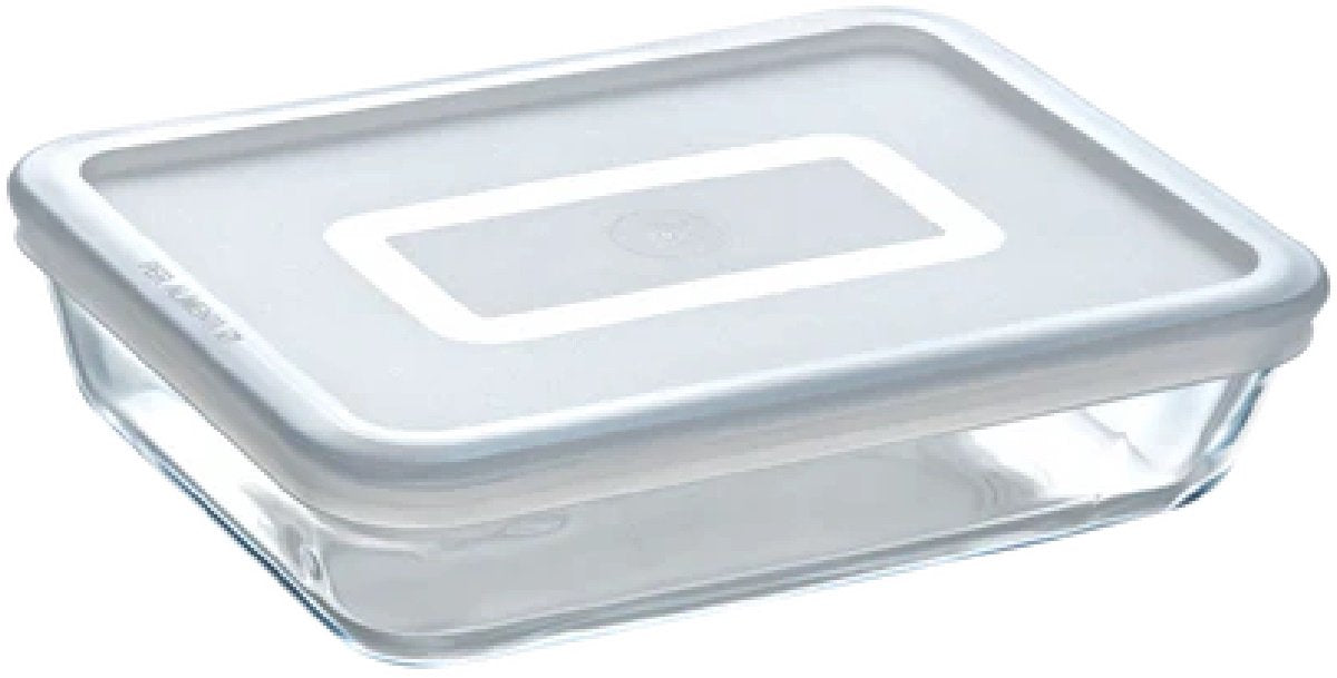 Pyrex Lebensmittelbehälter aus Glas zum Kochen und Essen mit Deckel, 1,5 l