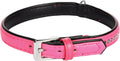 Flamingo monte carlo gevoerd - halsband honden - halsband monte carlo roze l 33-37cm 16mm - 1st - 126398 - 1st