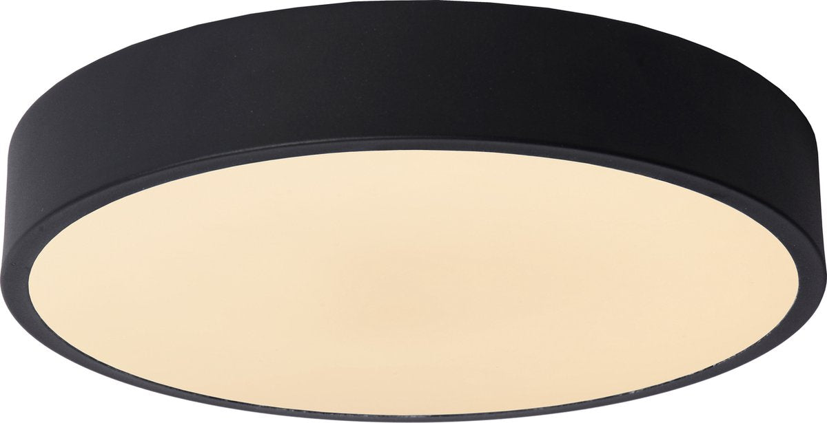 Lucide unar - plafonnière (plafondlamp) - ø 30 cm - led 3 stepdim (memory) - 1x18w 2700k - zwart
