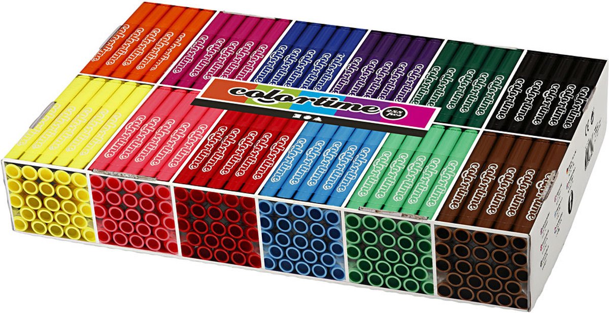 Creativ Company Großpackung mit 12x24 farbigen Jumbo-Markern