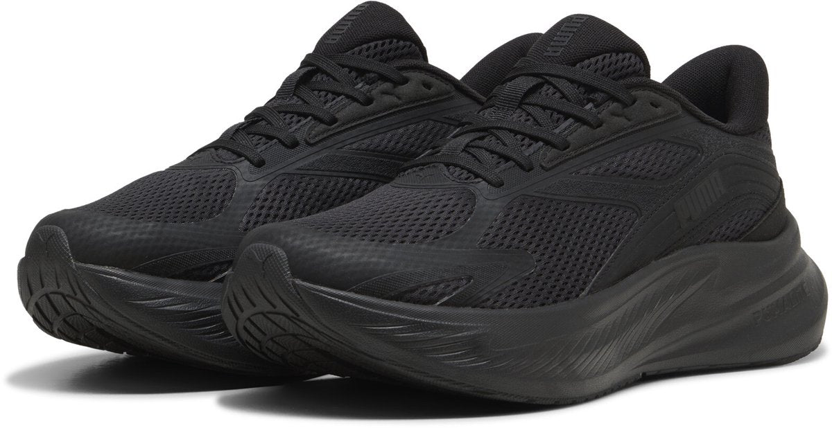 Puma maxstride lite ls unisex sportschoenen - black- white