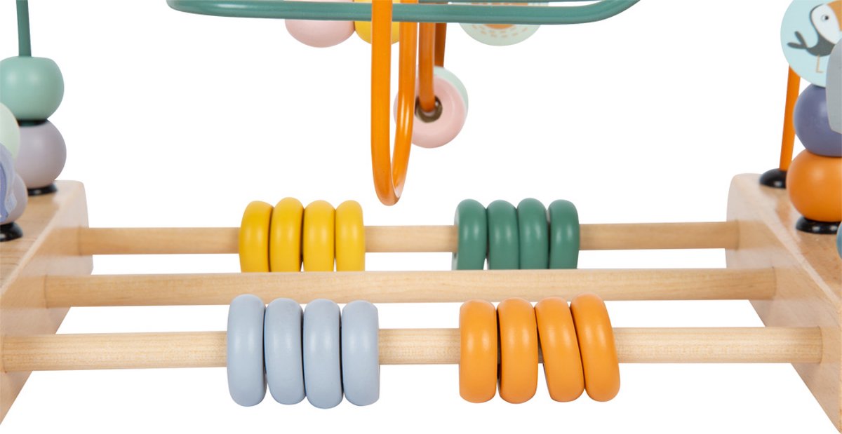 Small Foot – Spiral-Motorik-Spielgerät aus Holz mit Perlen