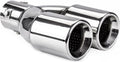 Amio universeel rvs uitlaat sierstuk eindstuk - 2x74mm - mt 008 - aansluit diameter tussen de 36mm en 54mm