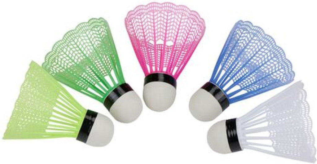 Badminton-Federbälle, 5 Stück.