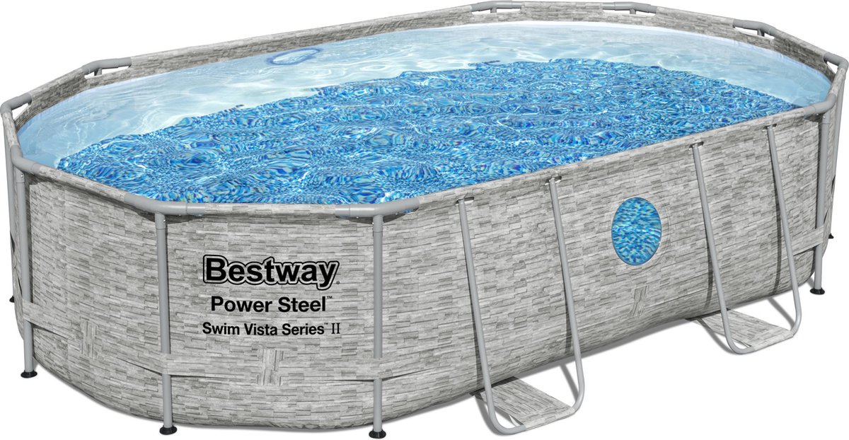 Bestway - power - steel - zwembadset - 488x305x107 - cm