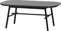Vtwonen elegance salontafel - mangohout - hout metaal - zwart - 43x100x60 cm