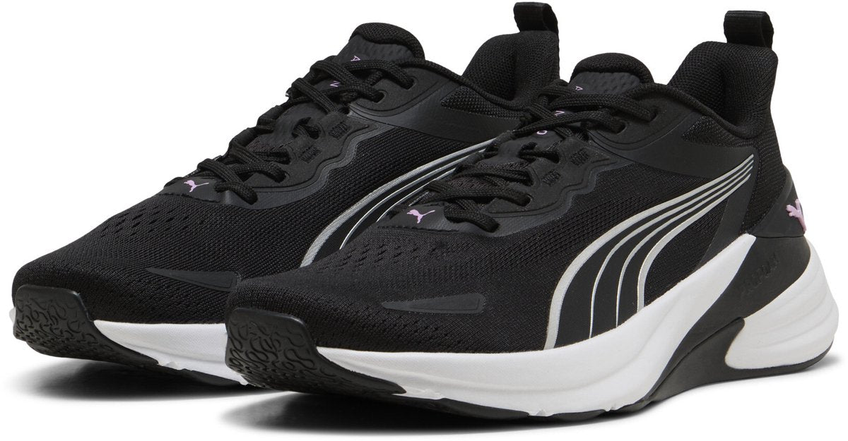 Puma action pro tr wns dames sportschoenen - black- white-mauve glow- silver 39