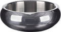 Flamingo voerbak hond – drinkbak hond – eetbak hond inox – dubbelwandige rvs kom met antislip – ø15,5 cm – 790ml – eet- en drinkpot muna rond zilver