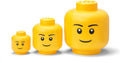 Lego - opbergbox hoofd boy set van 3 stuks webonly verpakking - kunststof - geel