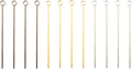 Point-virgule set van 12 prikkers met ring in rvs 3 kleuren 10.8x0.8x.0.8cm