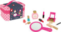 Janod - p'tite miss beautycase - inclusief 9 houten accessoires - speelgoed make-up - tasje met rits om je speelgoed overal mee naartoe te nemen - geschikt vanaf 3 jaar