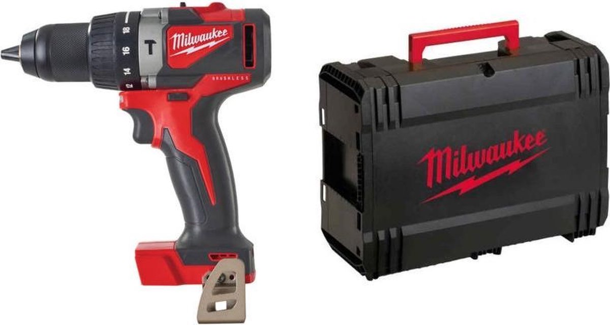 Milwaukee m18 blpd2-0x 18v li-ion accu klopboor- schroefmachine body in hd box - koolborstelloos - 82nm
