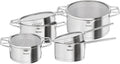 Tefal nordica - pannenset - 4-delig - rvs glas - geschikt voor inductie
