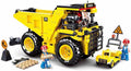 Sluban town bouwplaats mijnwagen kiepwagen dump truck bouwspeelgoed kinderen vanaf 6 jaar – constructiespeelgoed bouwdoos met 416 bouwstenen – m38‑b0806