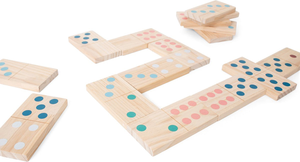 Bs toys mega houten domino spel, 28dlg,.