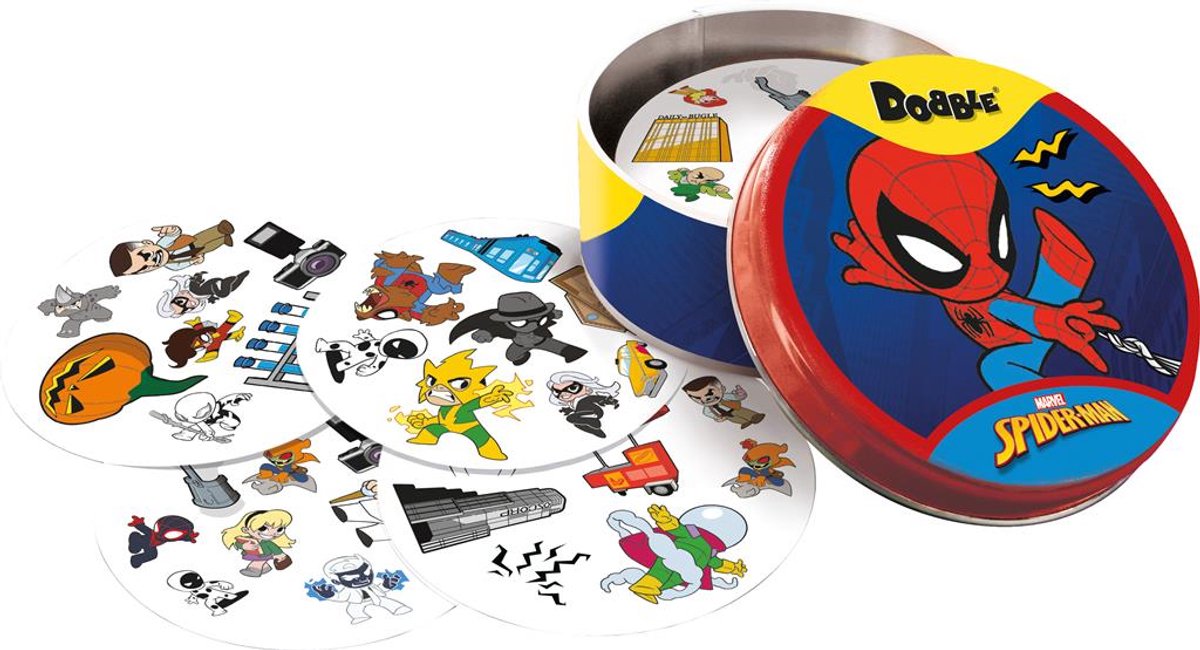 Zygomatic asmodee dobble spiderman kaartspel - spel voor het hele gezin.