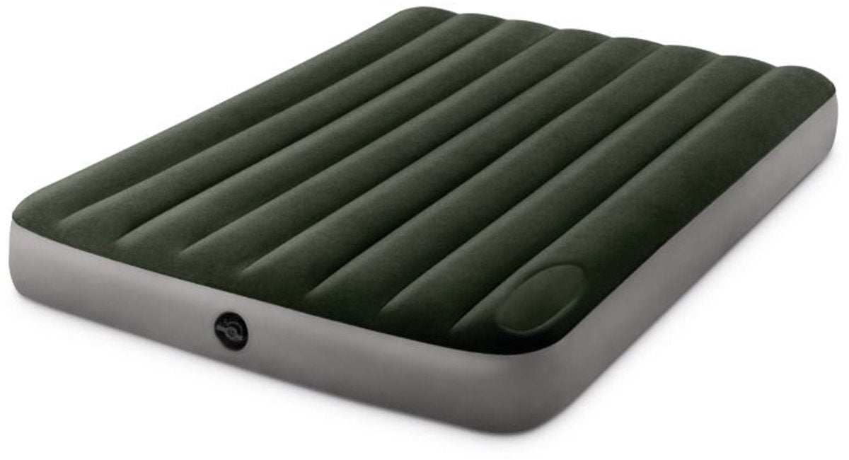 Intex full dura-beam downy luchtbed met ingebouwde voetpomp - 191x137x25 cm