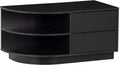 Woood finca tv meubel rond links - zwart - 40x78x40