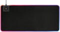 Deltaco gaming dmp320 rgb gaming mousepad xl, 90x40cm, integrated qi wireless charger, 10w, 4 mm thick - black