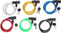 Dunlop kabelslot ø12 mm x 65 cm - fietsslot met plastic ommantel - kabelslot voor fiets en scooter - inclusief 2 sleutels - 1 willekeurige kleur