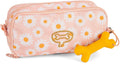Stones and bones rowan 2.0 - etui - pennenzak voor kinderen - 3 vakken - daisies - bloesem