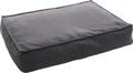 Flamingo hondenkussen – avalon rechthoekig donkergrijs – orthopedisch memory foam – 100x70x18 cm – afneembare hoes antislip bodem