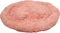 Flamingo mand krems – rond – oudroze – 90 x 65 x 18 cm – comfortabele mand voor middelgrote honden zoals beagle, cocker spaniel en shiba inu