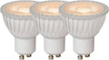 Lucide mr16 - led lamp - ø 5 cm - led dimbaar - gu10 - 3x5w 3000k - wit - set van 3