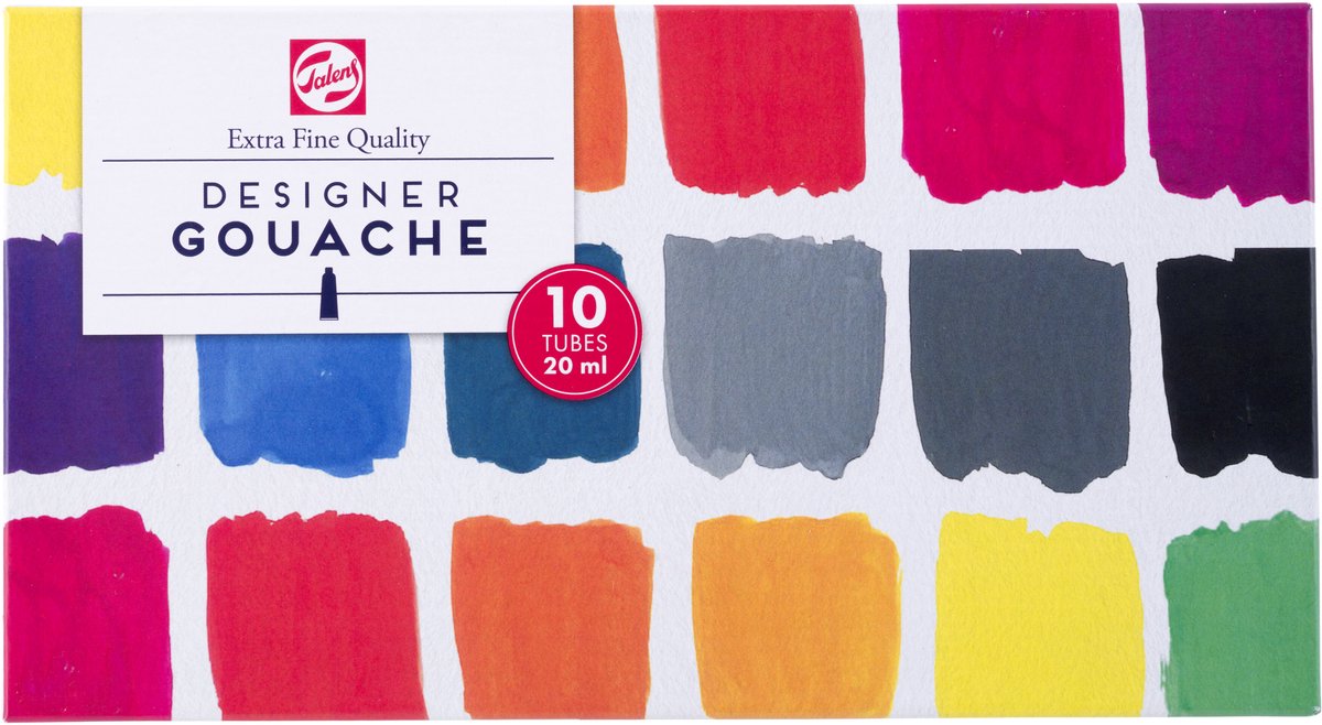 Talens plakkaatverf (gouache) extra fijn 10 tubes