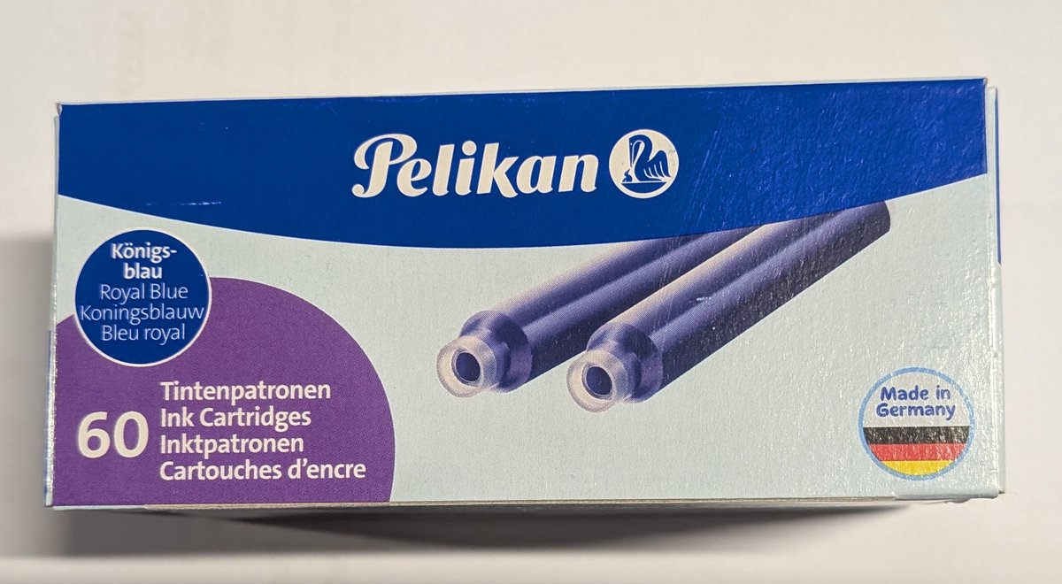 Pelikan - korte inktpatronen voor vulpen - koningsblauw - 60 stuks