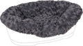 Flamingo hondenkussen tuck cuddly grijs m – 70x47x22 cm – elastische pluche hoes – perfect voor tuck hondenmand –
