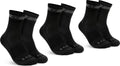Gripgrab - merino regular cut 3pack fietssokken 3 paar wieler sokken - zwart - unisex - maat l (44-47)