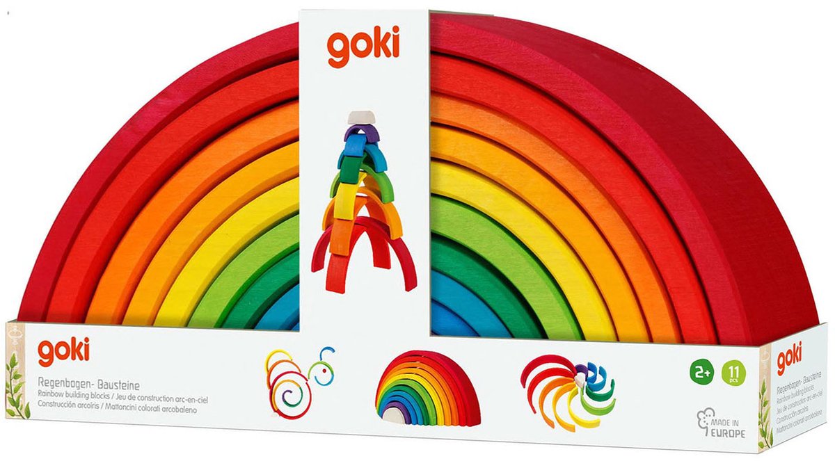 Goki Regenbogen-Bausteine, 11-teilig.