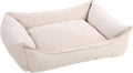 Flamingo orthopedische hondenmand – orthopedisch hondenbed – premium line – pure luxe hondenbed 80 x 67 x 22 cm – extra memory foam voor maximaal comfort – baldar mand beige