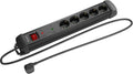 Lanberg verlengsnoer- stekkerdoos- sp1 5m 5x schuko outlets zwart sp1-05f-0500-bk