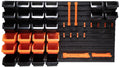 Black+decker gereedschapsbord met opbergbakjes en hangers - 98 x 23 x 43 cm - 43 onderdelen - gereedschapswand
