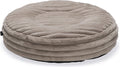 Designed by lotte reza hondenkussen - rond - dikke ribstof - beige - 65x65x16 cm
