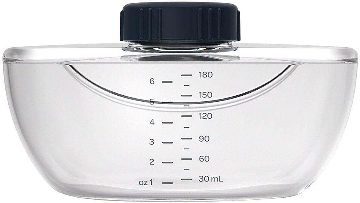 Béaba melkflesje 180 ml voor de hands-free borstkolf - lekvrij bewaarflesje voor moedermelk - luchtdichte dop voor veilig transport - maatverdeling in ml en oz - geschikt voor koelkast en vriezer - bpa-vrij - transparant