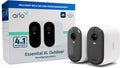 Arlo essential 2k xl draadloze beveiligingscamera voor buiten - 2 ip-camera's