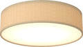 Calex led plafondlamp, 40 cm, stoffen kap, taupe, e27 fitting, warm wit licht, dimbaar, moderne ronde plafonnière