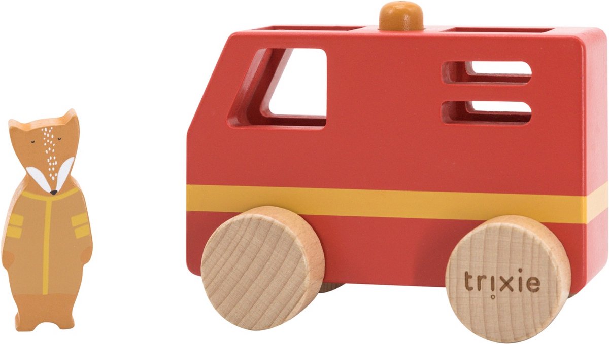 Trixie kleines Feuerwehrauto aus Holz in Tierform