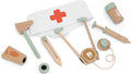 Trixie houten speelgoed - doktersset - dokterstas met 8 accessoires - dokter speelgoedkoffer - vanaf 3 jaar - voor jongens en meisjes