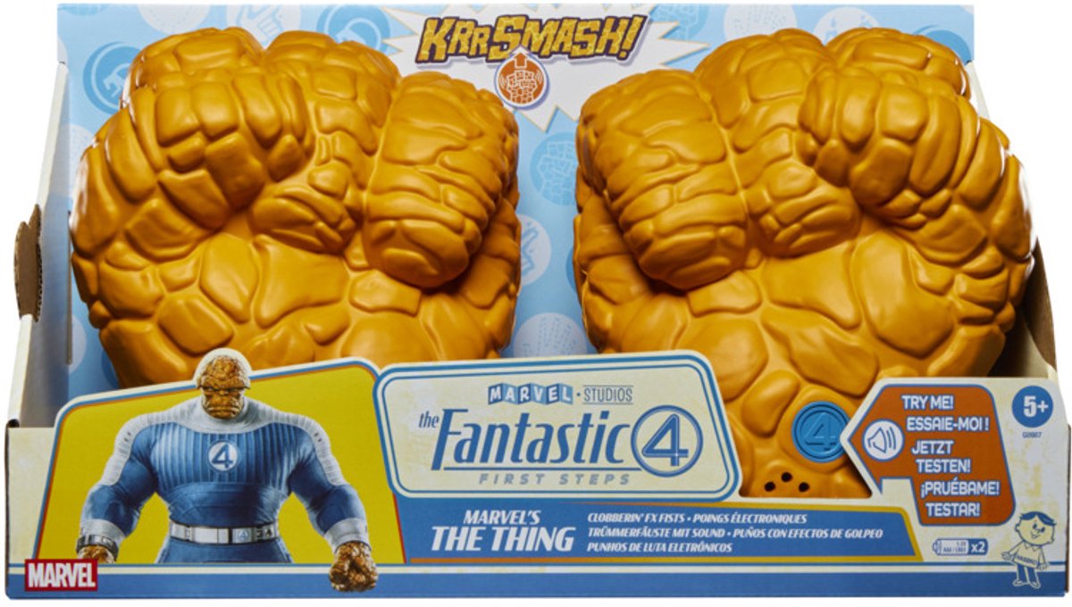 Hasbro marvel studios’ the fantastic four: first steps marvel's the thing, vuisten met dreuneffecten, vanaf 5 jaar