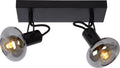 Lucide madee - plafondspot (plafondlamp) - 2xe14 - zwart