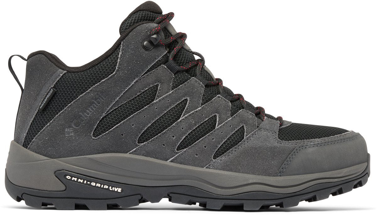 Columbia redmond™ iv mid waterproof heren wandelschoenen - black, mountain red 45