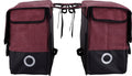 Willex dubbele fietstas - canvas - reflectie - 57 liter - universele bevestiging - purple red matt black