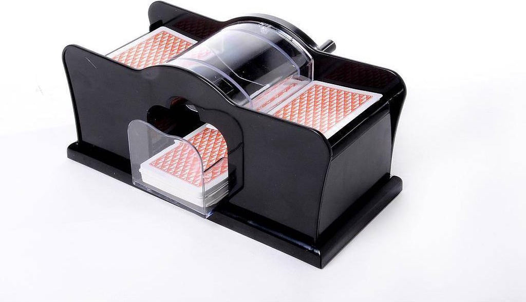 Longfield kaartschudmachine manueel – kunststof kaartenschudder – voor bordspellen, kaartspellen – familiespel – engelhart