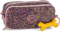 Stones and bones rowan 2.0 - etui - pennenzak voor kinderen - 3 vakken - glamour - lila