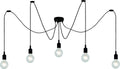 Lucide fix - hanglamp - 5xe27 - geschikt voor vide en hoge plafonds - zwart